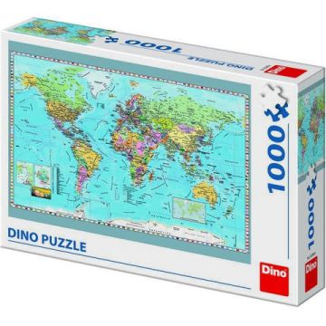 Dino Toys Puzzle - Harta politica a lumii (1000 piese)