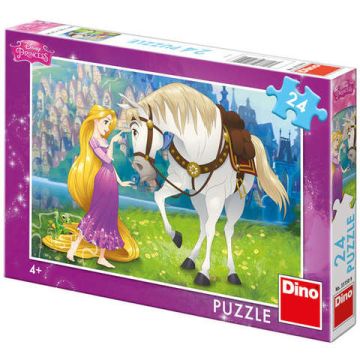 Dino Toys Puzzle - Rapunzel si calutul Maximus (24 piese) 