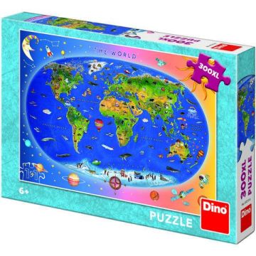Dino Toys Puzzle XL - Harta Lumii (300 piese)