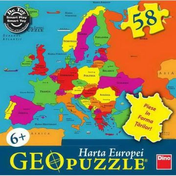 Dino Toys Puzzle geografic - Harta Europei (58 piese)