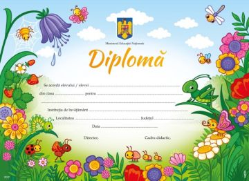 Diploma pentru clasa pregatitoare