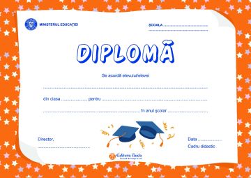 Diploma scolara perzonalizabila Taida - model 1