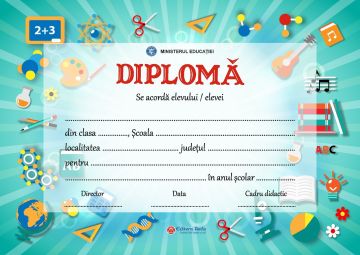 Diploma scolara personalizabila Taida - model 20