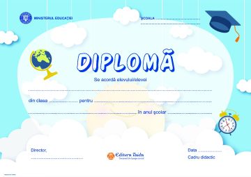 Diploma scolara personalizabila Taida - model 44