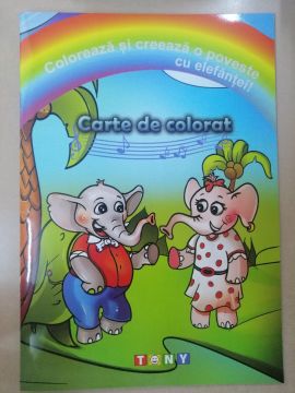 Poveste cu elefantei- carte de colorat (Ars libri)