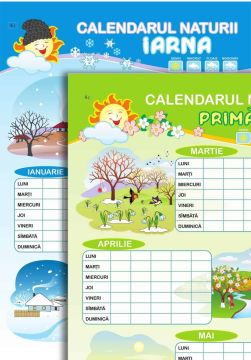 Calendar, iarna si primavara; planse (Epigraf)