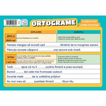 Pliant Ortograme – clasa a II-a (Booklet)