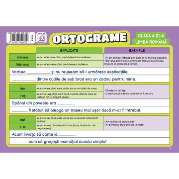 Pliant Ortograme – clasa a III-a (Booklet)