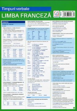 Timpurile verbale in limba franceza. Pliant (Booklet)
