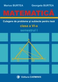 Matematica. Clasa a VI-a. Culegere de probleme si subiecte pentru teze. Semestrul I (Carminis)