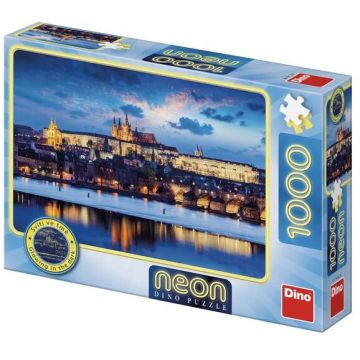 Puzzle Neon - Castelul Praga (1000 piese) 