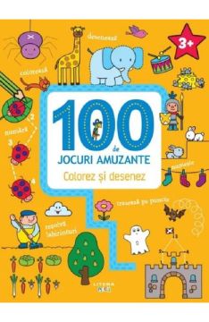 100 de jocuri amuzante. Colorez si desenez (Litera)