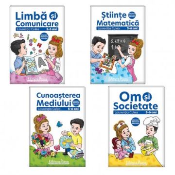 Set 4 caiete, A4, pe domenii, grupa mare 5-6 ani (Autor L.Culea) - Aprobat Ministerul Educatiei (Diana)