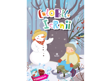 Culorile Iernii - Carte de colorat cu abtibilduri - Editura Kreativ