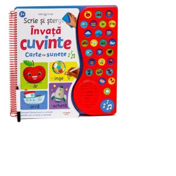 Scrie si sterge. Invata cuvinte. Carte cu sunete (Litera)