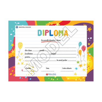 Diploma scolara personalizabila Taida - model 17