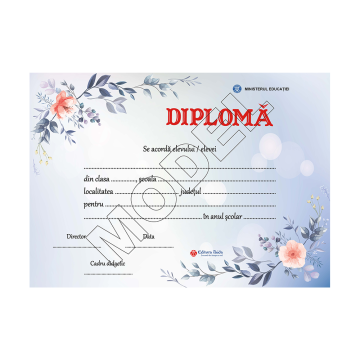 Diploma scolara personalizabila Taida - model 38
