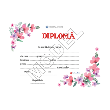 Diploma scolara personalizabila Taida - model 41