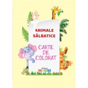 Carte de colorat - Animale salbatice (Ars Libri)