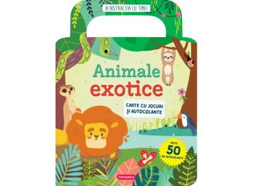Animale exotice - carte cu jocuri si autocolante (Kreativ)