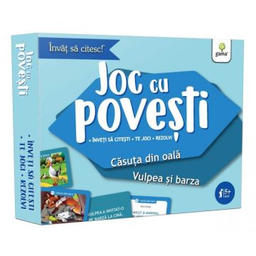 Carduri pentru invatarea citirii. Casuta din oala • Vulpea si barza (Gama)