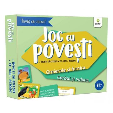 Carduri pentru invatarea citirii. Greierele si furnica • Corbul si vulpea (Gama)