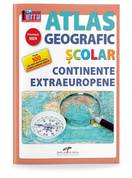 Atlas geografic scolar. Continente extraeuropene (CD Press)