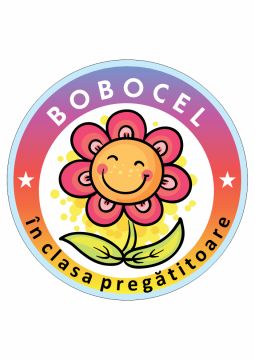 Insigna rotunda Bobocel - floare (Elicart)