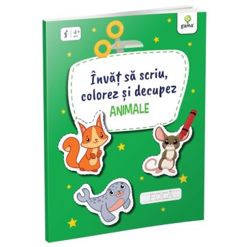 Invat sa scriu, colorez si decupez • Animale (Gama)
