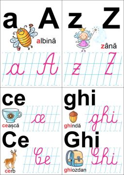 Set planse - litere alfabetului varianta plastifiata (Elicart)