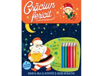 Craciun fericit - Servieta mea cu activitati si jocuri distractive (Kreativ)