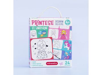 Joc educativ Mimorello - Printese si unicorni - Desenam pas cu pas (Kreativ)