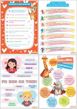 Set 4 postere motivationale (Elicart)