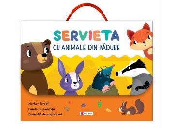 Servieta cu animale din padure (Kreativ)