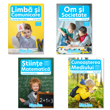 Set 4 caiete, A4, pe domenii, grupa mare 5-6 ani (Autor L.Culea) 2025-2026