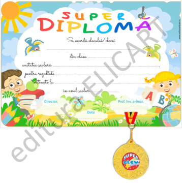 Mini pachet Super Diploma + medalie SUPERelev (Elicart)
