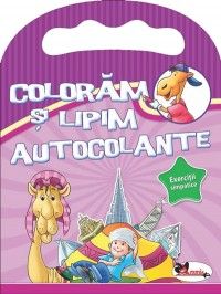  Exercitii simpatice. Coloram si lipim cu autocolante (Aramis)