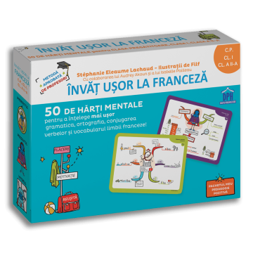 Invat usor la franceza - 50 de harti mentale (DPH)