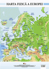 Harta fizica a Europei-Plansa format A2 (Aramis)