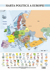 Harta politică a Europei - Planșă format A2 (Aramis)