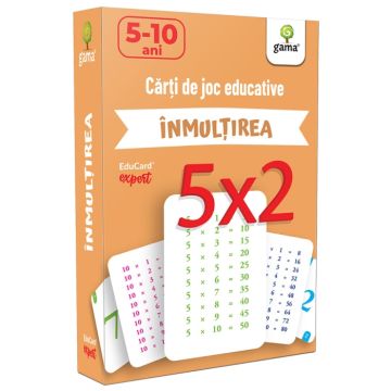 Inmultirea - carti de joc educative (Gama)