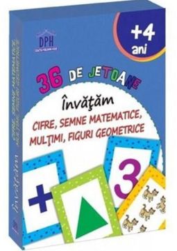 36 de jetoane - Invatam cifre, semne matematice, multimi, figuri geometrice (+4 Ani)