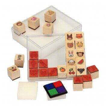 Set tusiera si stampile din lemn - Grafix