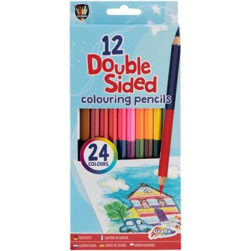 Grafix  Set 24 creioane colorate duo