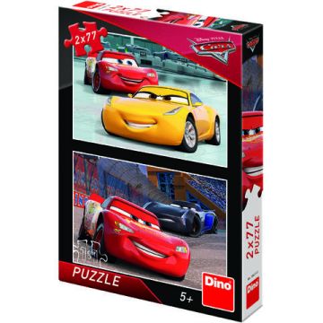 Puzzle 2 in 1 - Cars 3: Cursa cea mare (77 piese)