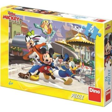 Puzzle - Mickey si prietenii la terasa (24 piese)