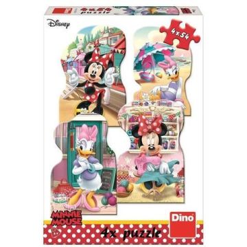 Puzzle 4 in 1 - Minnie si Daisy in vacanta (54 piese)