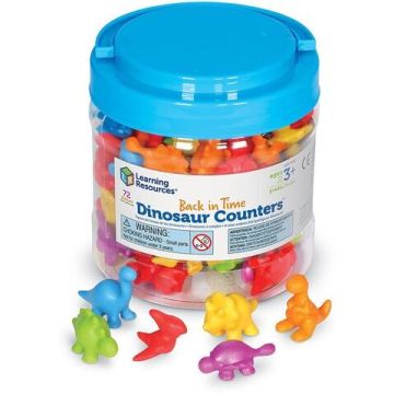 Set pentru sortat si numarat - Dinozauri jucausi (72 piese)