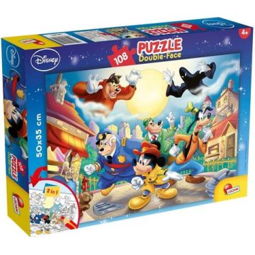 Puzzle de colorat - Mickey detectivul (108 piese)