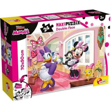 Puzzle de colorat maxi - Minnie in vizita (24 piese)